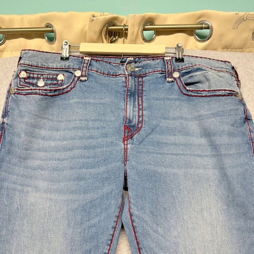 True Religion Rocco Jeans Mens 44 Blue Tycoon Medium‎ Wash Flap Super T 106275